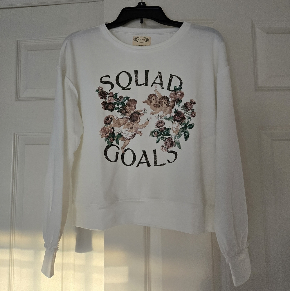 White Floral Angel JOYFOLIE Sweatshirt